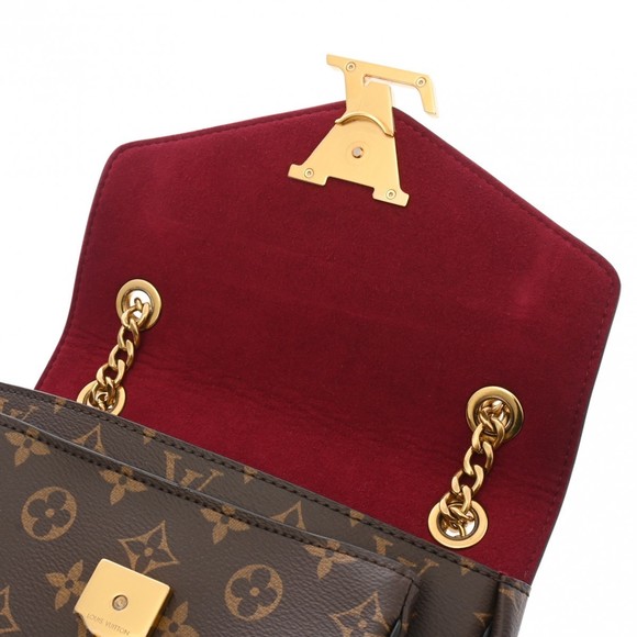 Louis Vuitton Passy Chain Shoulder Brown Black Bag Back - Picture 11 of 15